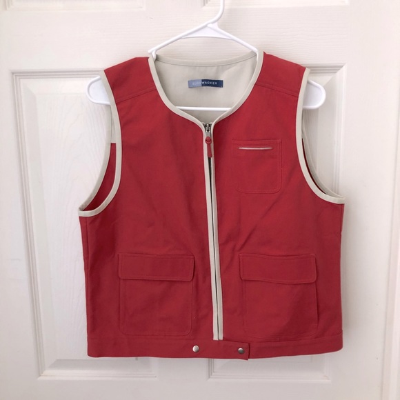 Bushwacker vest safari style‎ vintage women’s Large zip - Picture 1 of 3